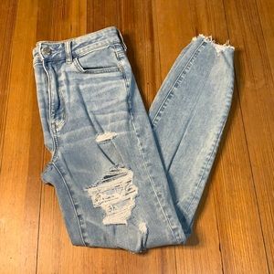 American Eagle 360 Next Level Stretch Highest Rise Ripped Jeggings